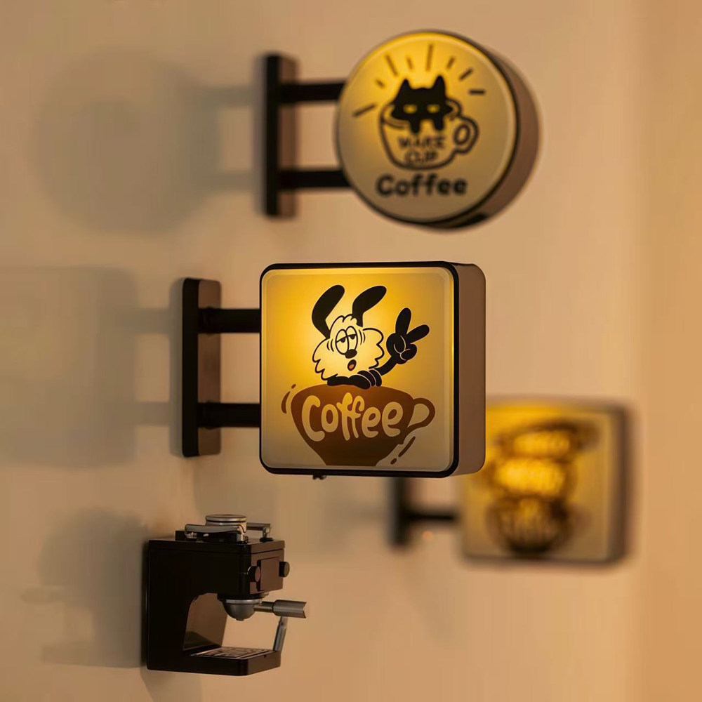 Magnetic Letter Board - American Coffee Shop Illuminated Refrigerator Magnetic