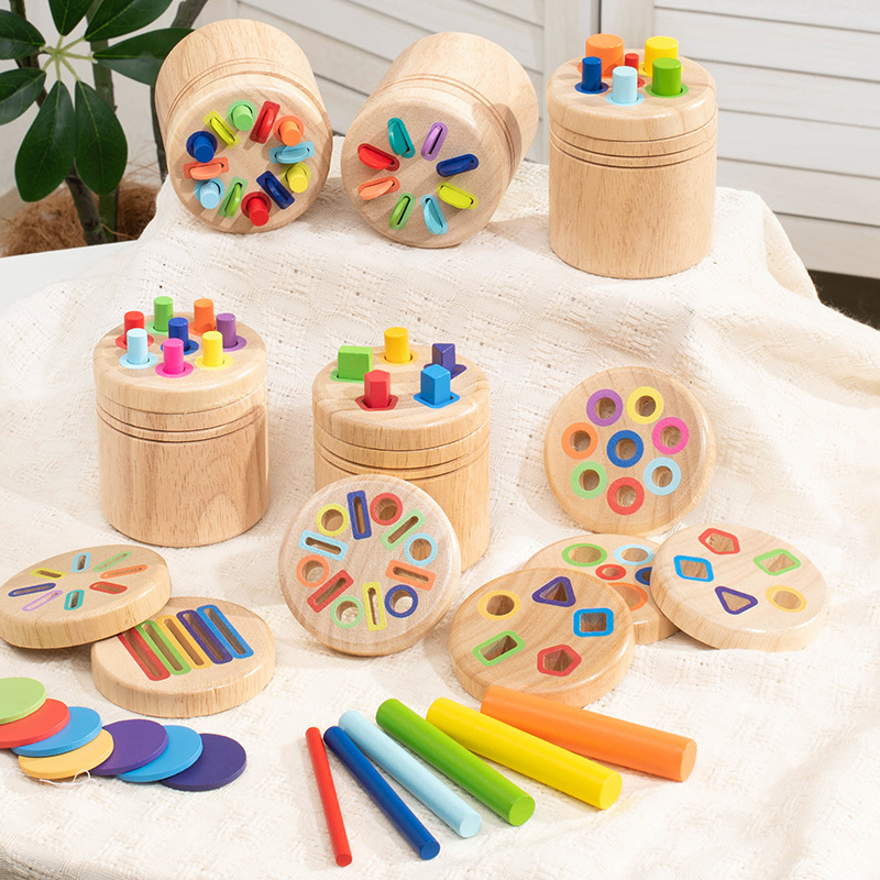 Montessori Wooden Shape Sortin - Kids Educational Box ulasan dan harga