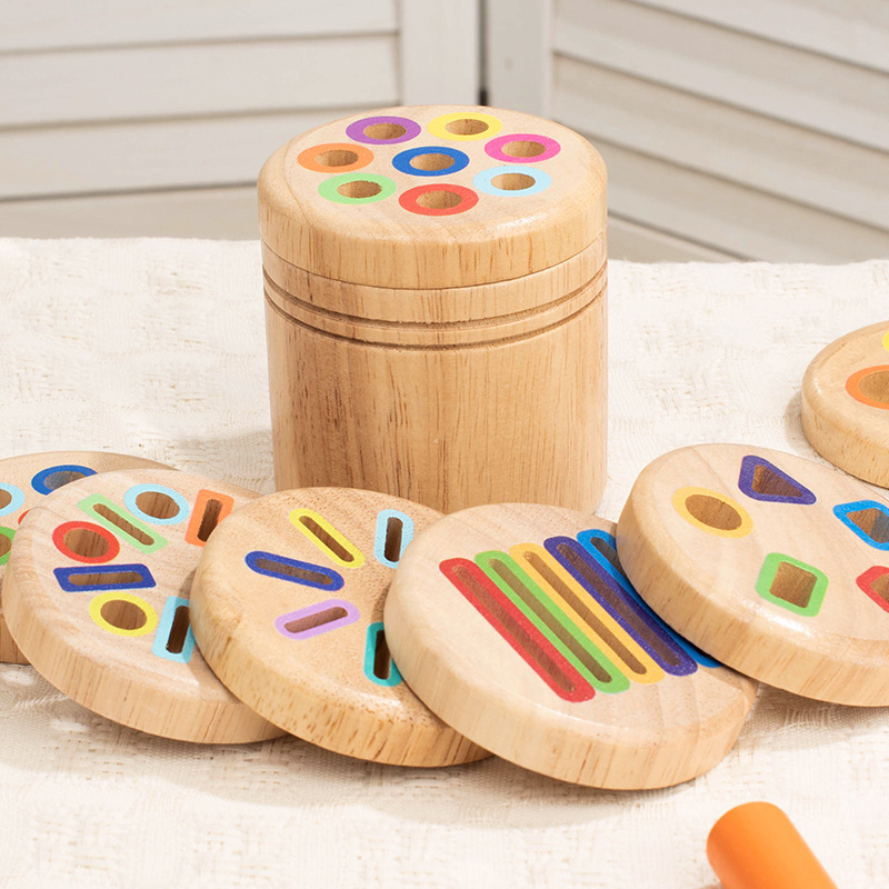 Montessori Wooden Shape Sortin - Kids Educational Box ulasan dan harga