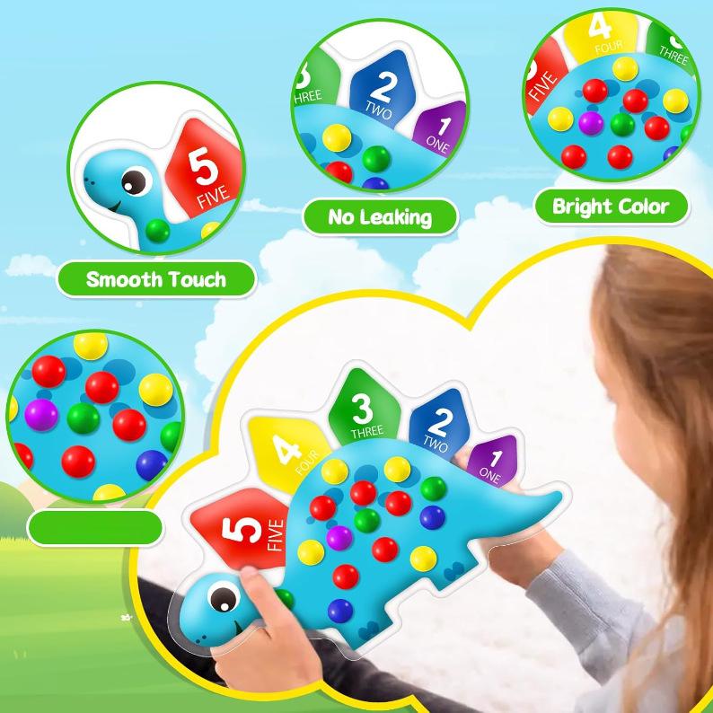 Dinosaur Sorting Toy Color Cog - Kids Education Design ulasan dan harga