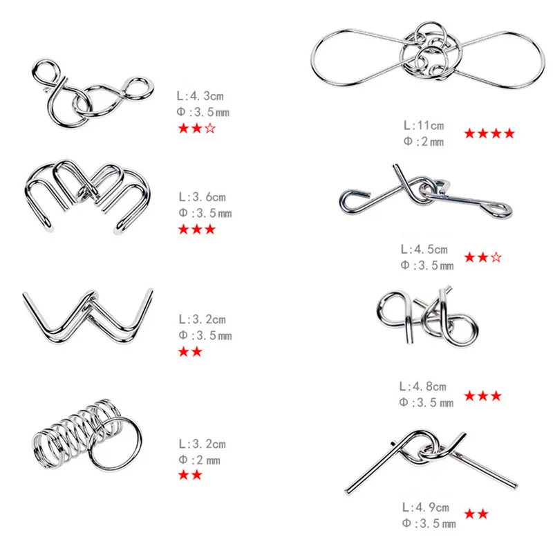 8PCS/Set Metal Montessori Wire - Kids Education Material ulasan dan harga