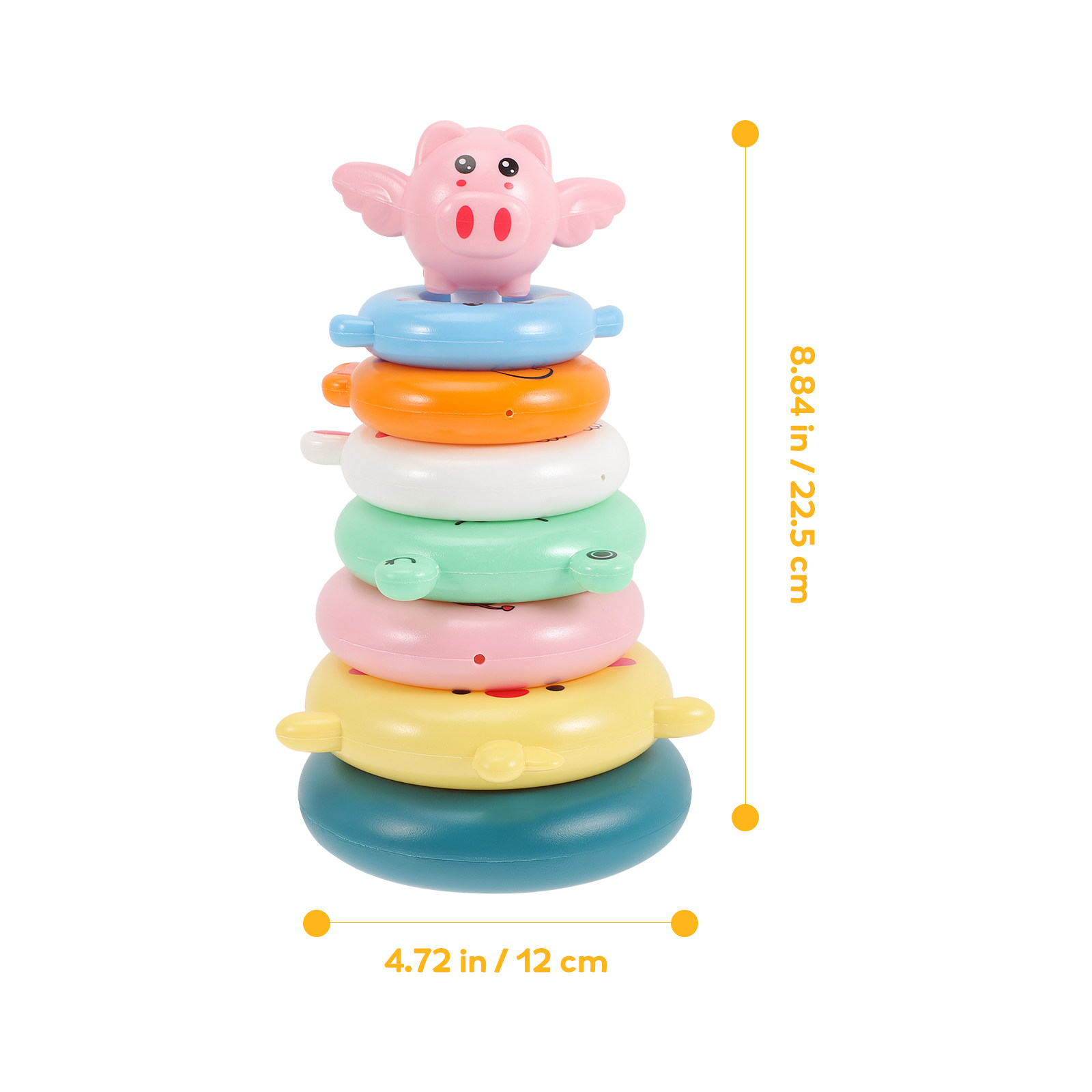 1Set Rainbow Ring Stacking Gam - Kids Education Design ulasan dan harga