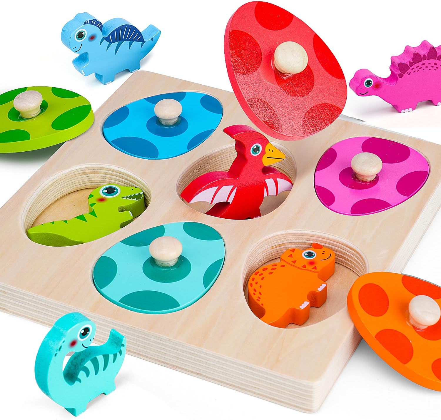 Wooden Dinosaur Jigsaw Puzzle  - Kids Educational Box ulasan dan harga